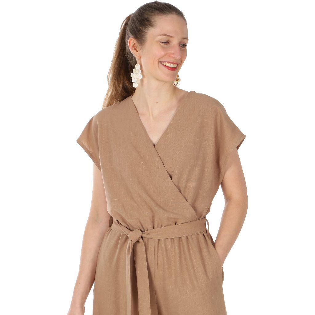Papierschnittmuster Jumpsuit Wickeloptik Frau Zita XS-XXL